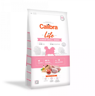 Calibra Dog Life Junior Small Breed chicken 1,5kg - Täissööt väikest tõugu kutsikatele kanaga