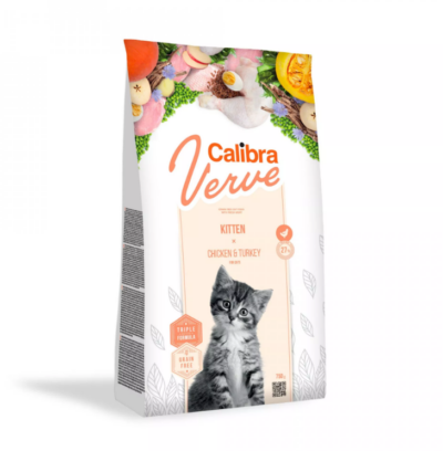 Calibra cat Verve GF Kitten Chicken & Turkey 750g - Teraviljavaba kuivtoit kassipoegadele kana ja kalkuniga