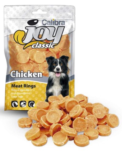Calibra dog Joy Chicken Rings 80g- tervislik, lõhnav ja kergesti seeditav maius kanaliha rõngad