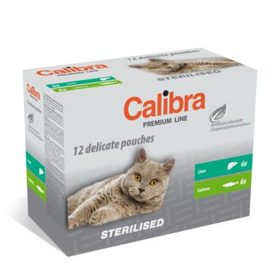 Calibra Multipack Sterlized Cat 12 x 100g- konservivalik täiskasvanud lõigatud kassidele