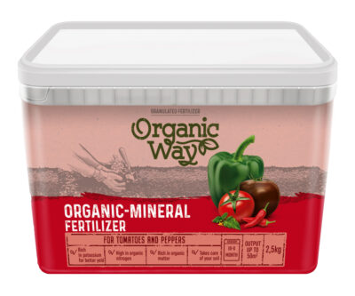 Organic Way granuleeritud mineraalväetis tomatitele ja paprikatele