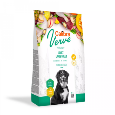 Calibra Dog Verve GF Adult Large Chicken&Duck- teraviljavaba täissööt suurt kasvu täiskasvanud koertele kana ja pardiga
